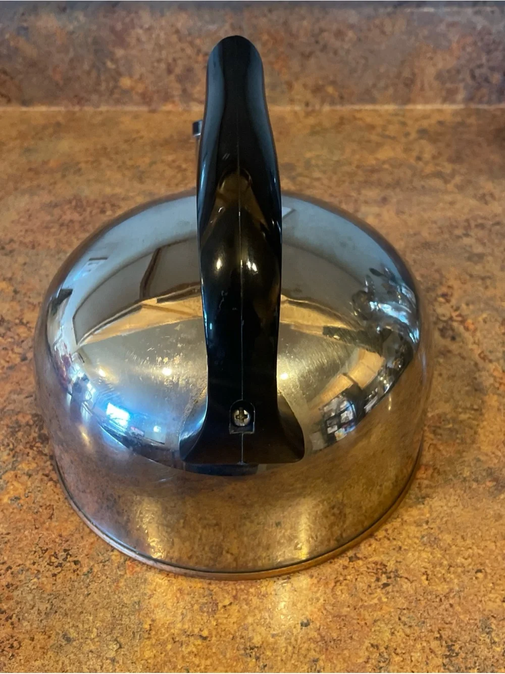 Vtg Paul Revere Ware 1.5 Qt Whistling Teapot Kettle Copper Bottom Stainless
